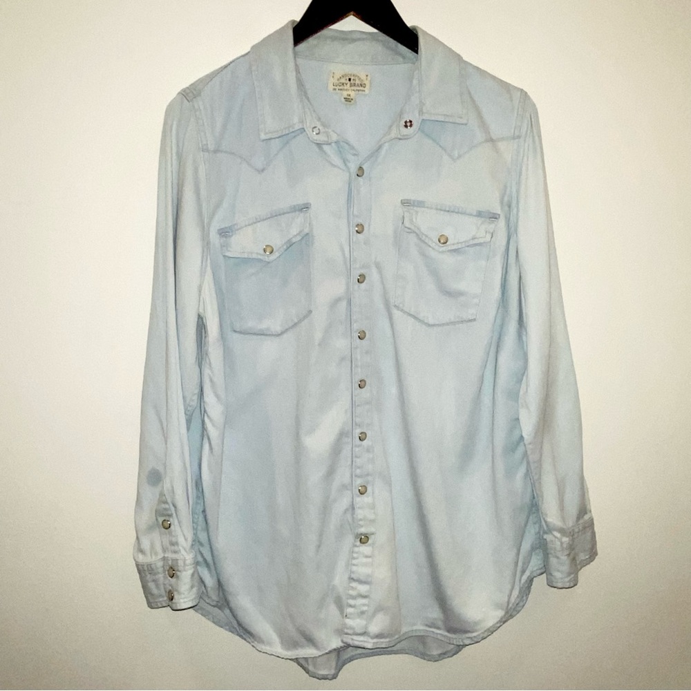 Lucky Brand Button Down Chambray Shirt - Size 1X